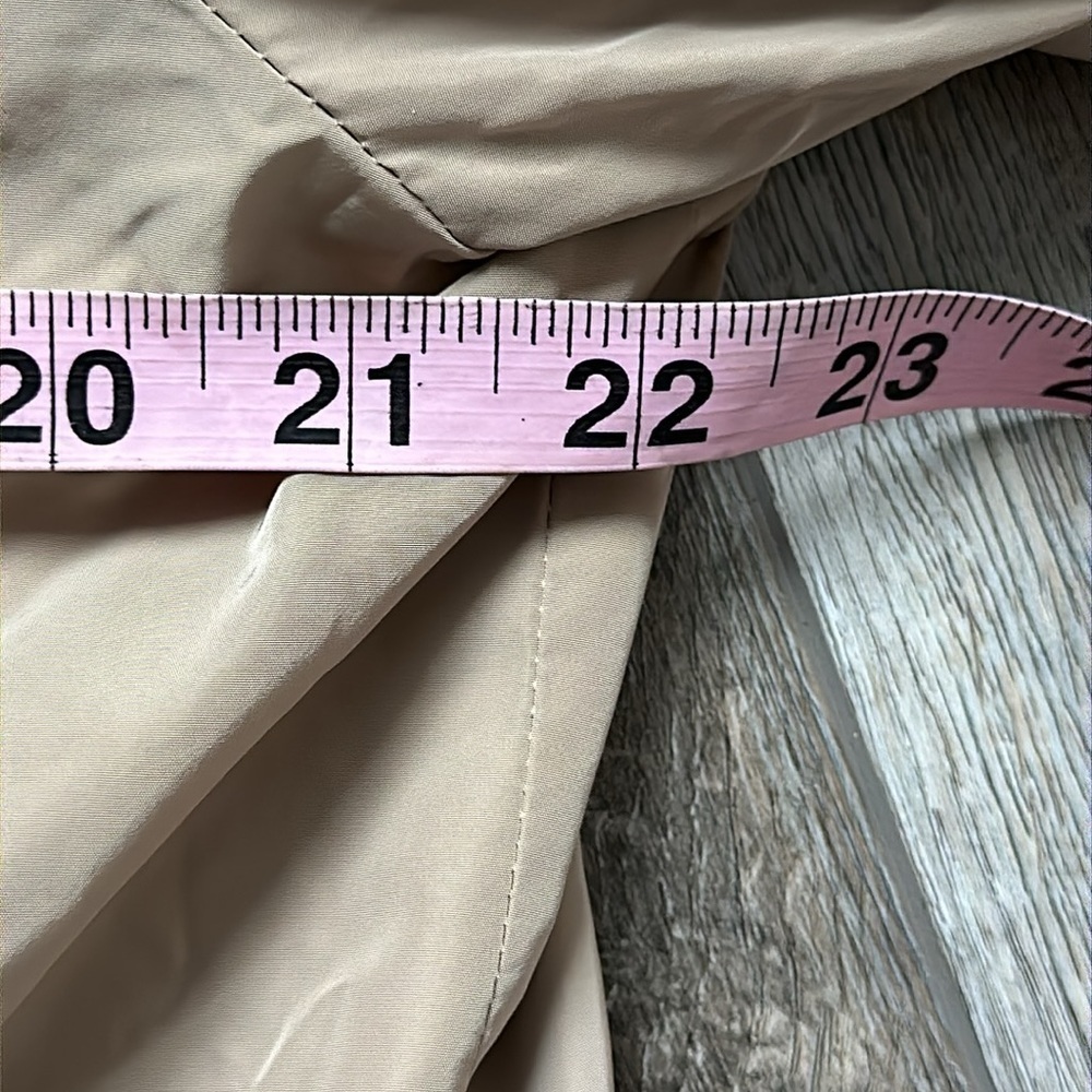 Talbots jacket size 14 cream gold ir hooded double zipper drawstring coat - Picture 8 of 11
